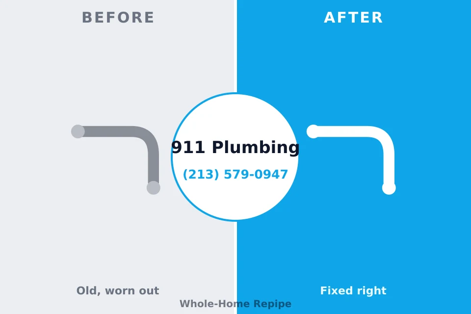 Before and after: plumbing company Green Oaks, IL